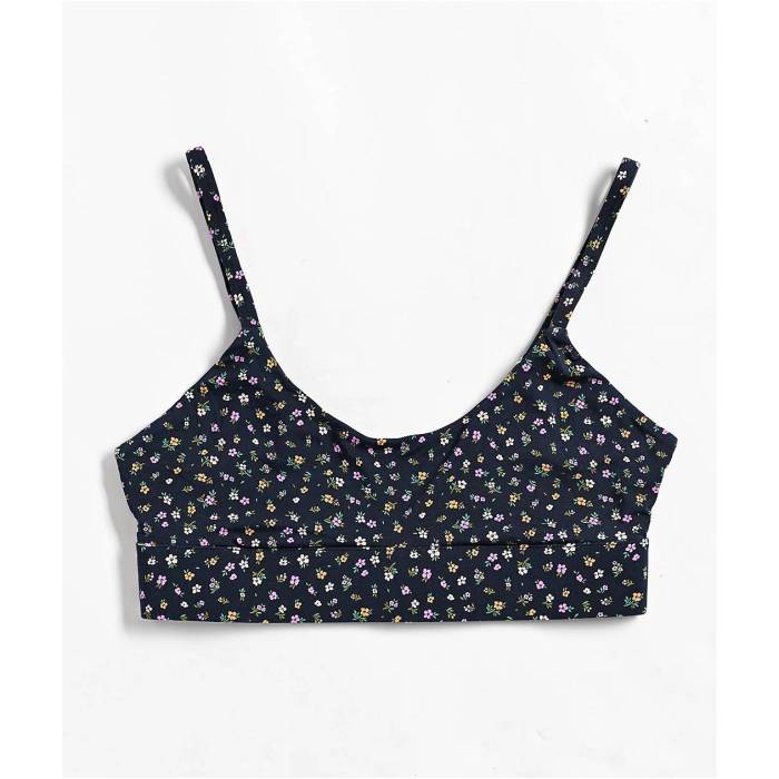 Shinesty 【 Ditsy Daisy Navy Bralette Women's Black 】 紺色 ネイビー レディース 黒色 ブラック