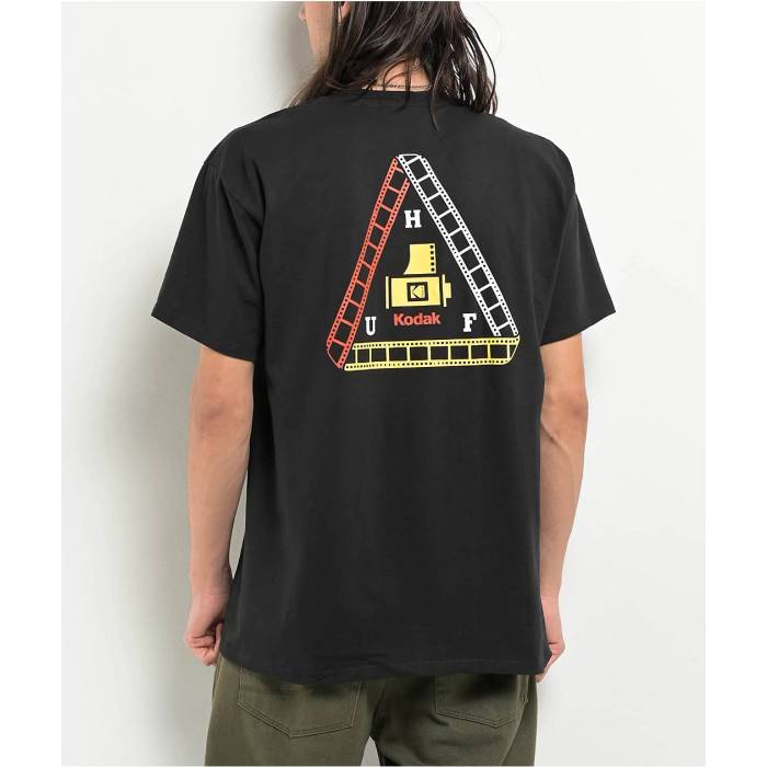 ハフ Huf 【 X Kodak Triple Film Black T-Shirt Men\u0027s Black 】 黒いこと 黒いこと プルオーバー メンズ 黒いこと 黒いこと