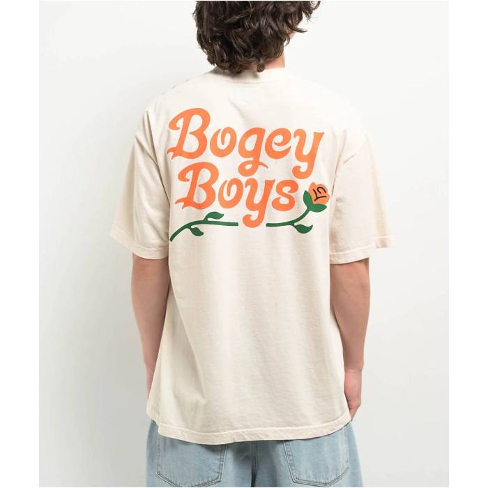 Bogey Boys 【 Rose Cream T-Shirt Men\u0027s Natural 】 Rose サクラ色 皮膚軟化剤 プルオーバー メンズ 自然的