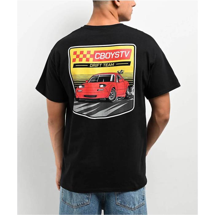 Cboystv 【 Drift Team Black T-Shirt Men's Black 】 Team チーム 黒色 ブラック Tシャツ メンズ 黒色 ブラック