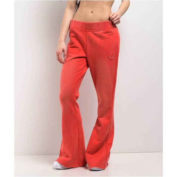 トゥルーレリジョン True Religion 【 Vintage Scarlet Low Rise Flare Sweatpants Women's Red 】 vintage ビンテージ・ヴィンテージ ライズ ロングタイツ レディース Red 赤・レッド