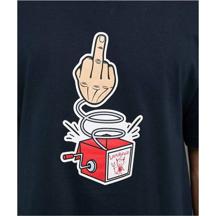 【★百貨店SALE★6/11真夜中2時迄】Lamebrain Skateboards 【 Lamebrain Surprise Navy T-Shirt Men\u0027s Navy 】 紺色 米国海軍 ティーシャツ メンズ 紺色 米国海軍