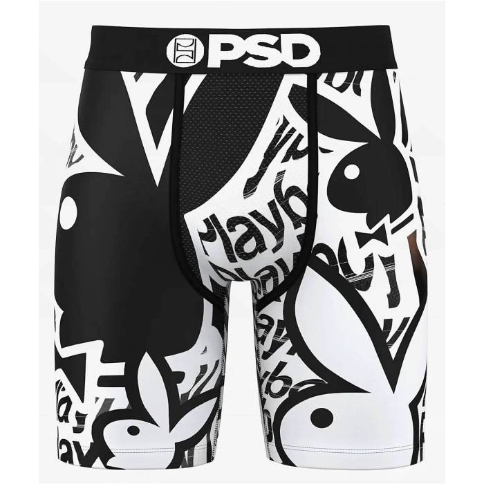 ピーエスディーアンダーウェア Psd Underwear 【 Psd X Playboy Scanner Boxer Briefs Men's Black 】 メンズ 黒色 ブラック|スニケス
