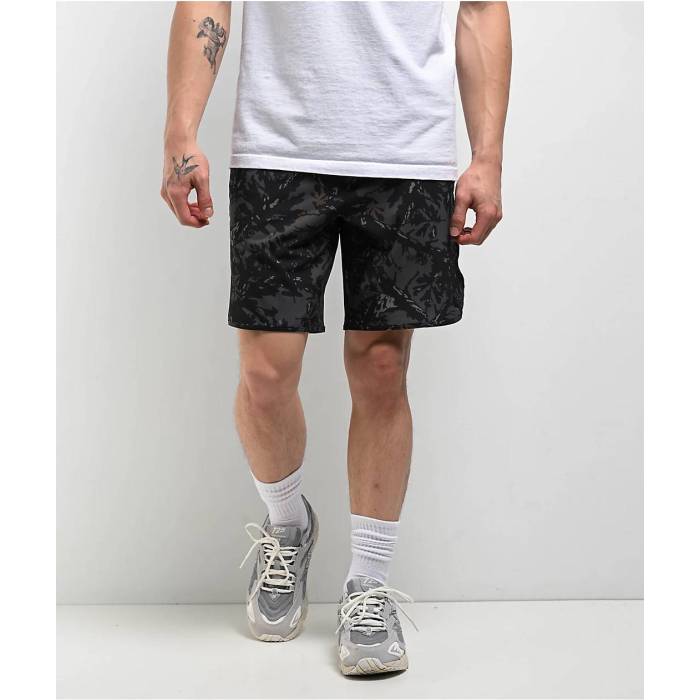 Dravus 【 Active Black Camo Shorts Men\u0027s Black 】 黒いこと 黒いこと 家鴨柄 さる股引き メンズ 黒いこと 黒いこと