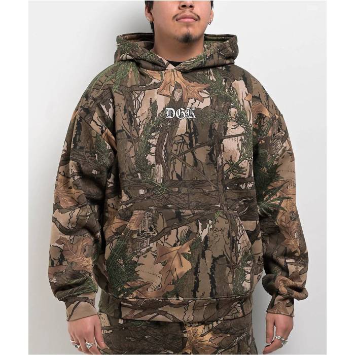 【★百貨店SALE★6/11真夜中2時迄】DGK Dgk 【 Timber Fleece Camo Hoodie Men\u0027s Camouflage 】 フリース 家鴨柄 フーディー パーカー メンズ