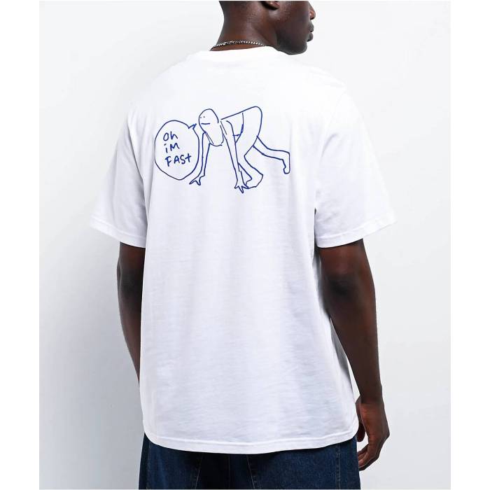 アディダス Adidas 【 Originals Shmoofoil I'm Fast White T-Shirt Men's White 】 オリジナルス ファスト 白色 ホワイト Tシャツ メンズ 白色 ホワイト