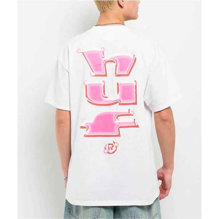 【★百貨店SALE★6/11真夜中2時迄】ハフ Huf 【 Megachrome White T-Shirt Men\u0027s White 】 白いこと 白いこと ティーシャツ メンズ 白いこと 白いこと