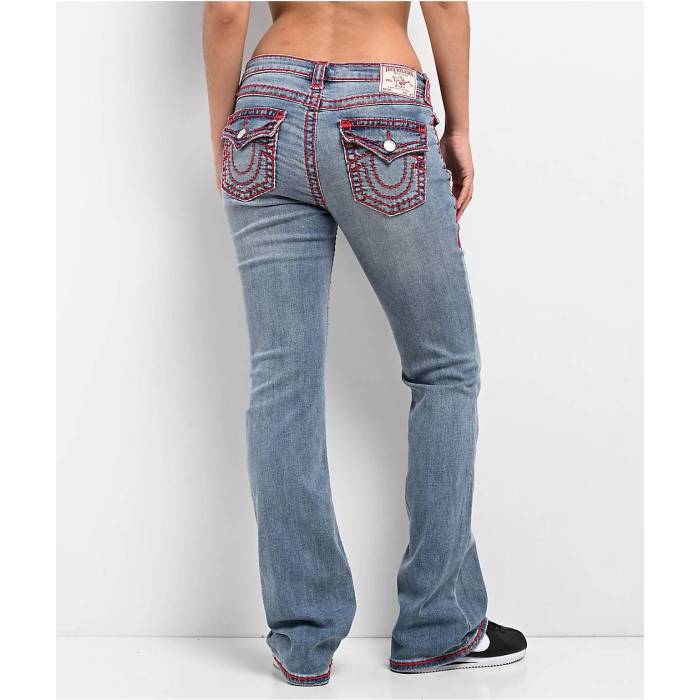トゥルーレリジョン True Religion 【 Becca Super T Blue Wash Bootcut Jeans Women's Blue 】 青色 ブルー ジーンズ レディース 青色 ブルー|スニケス