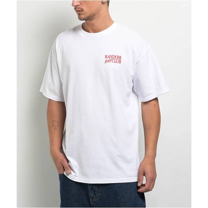 【★百貨店SALE★6/11真夜中2時迄】Random Golf Club 【 Meetup Clubhouse White T-Shirt Men\u0027s White 】 白いこと 白いこと ティーシャツ メンズ 白いこと 白いこと
