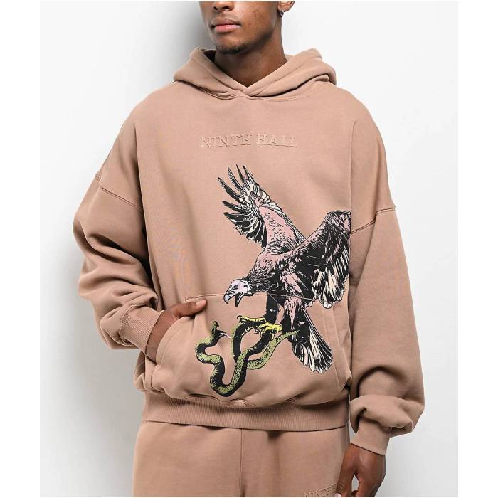 Ninth Hall 【 Vulture Brown Hoodie Men's Brown 】 茶色 ブラウン フーディー パーカー メンズ 茶色 ブラウン
