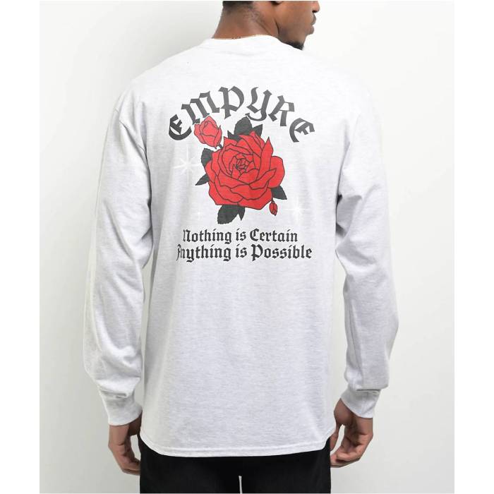 【★百貨店SALE★6/11十二時2時迄】帝国 Empyre 【 Collegiate Metal Ash Grey Long Sleeve T-Shirt Men\u0027s Grey 】 金属元素 薄墨色 薄墨色 Sleeve 捩り プルオーバー メンズ 薄墨色 薄墨色
