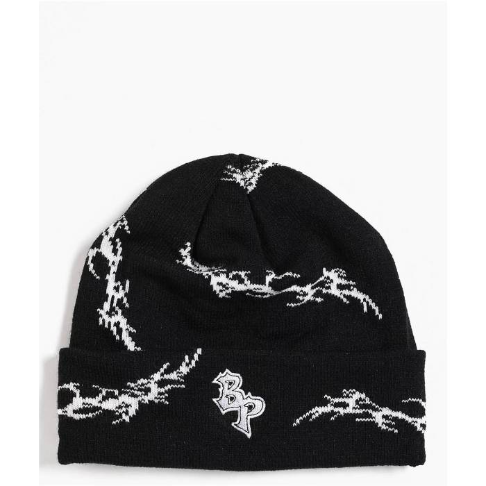 Broken Promises 【 Cyberwire Black Beanie Men's Black 】 黒色 ブラック キャップ 帽子 メンズ 黒色 ブラック