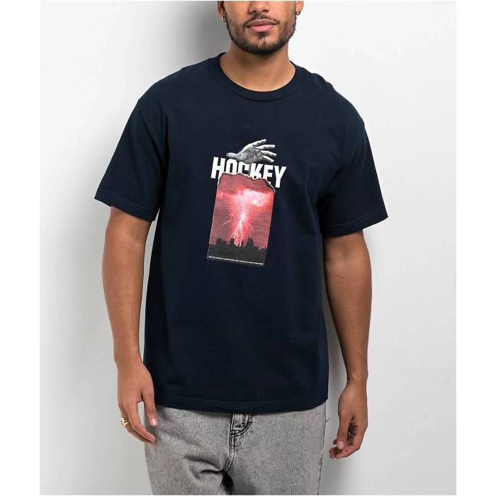 【★百貨店SALE★6/11十二時2時迄】Hockey 【 Side One Navy T-Shirt Men\u0027s Navy 】 紺色 米国海軍 プルオーバー メンズ 紺色 米国海軍
