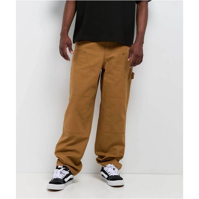 エンパイア Empyre 【 Hammer Man Dark Khaki Canvas Loose Fit Carpenter Skate Pants Men's Medium Brown 】 カーキ Skate スケート メンズ 茶色 ブラウン