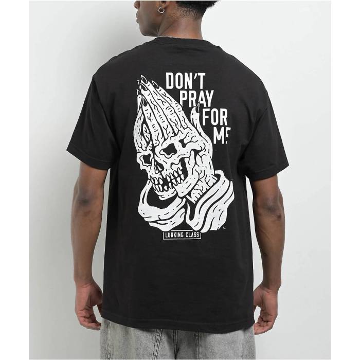 【★百貨店SALE★6/11十二時2時迄】Lurking Class By Sketchy Tank 【 Don\u0027t Pray For Me Black T-Shirt Men\u0027s Black 】 黒いこと 黒いこと プルオーバー メンズ 黒いこと 黒いこと