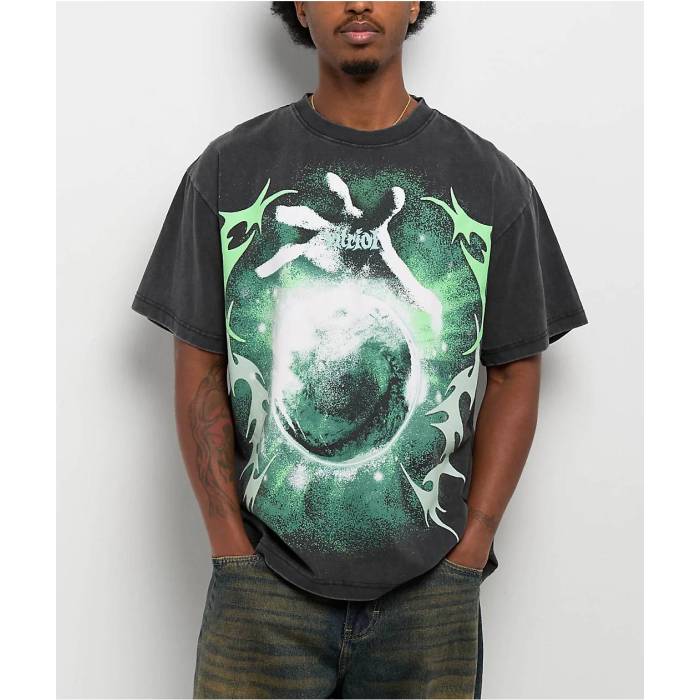Vitriol 【 Magic Orb Charcoal T-Shirt Men\u0027s Charcoal 】 神通力 濃灰色 プルオーバー メンズ 濃灰色