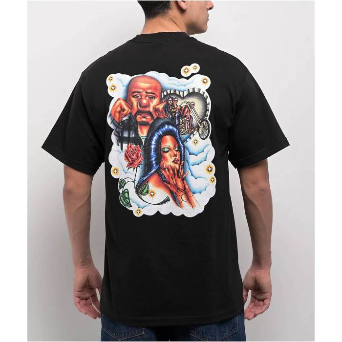 Hey Ruca 【 Tears N Gears Black T-Shirt Men\u0027s Black 】 黒いこと 黒いこと プルオーバー メンズ 黒いこと 黒いこと
