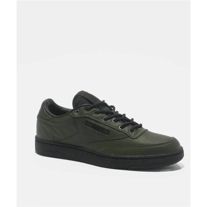 リーボック Reebok 【 X Obey Club C 85 Green Black & Red Shoes Men's Green 】 オベイ クラブ green 緑・グリーン 黒色 ブラック Red 赤・レッド シューズ 運動靴 靴 メンズ靴 スニーカー メンズ green 緑・グリ画像