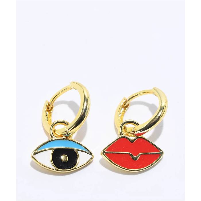 イエローオウルワークショップ Yellow Owl Workshop 【 Eyes & Lips Hoop Earrings Women's Gold 】 フープ イヤリング レディース ゴールド｜スニケス
