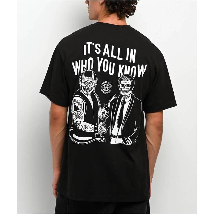 Lurking Class By Sketchy Tank 【 Who You Know Black T-Shirt Men\u0027s Black 】 黒いこと 黒いこと プルオーバー メンズ 黒いこと 黒いこと