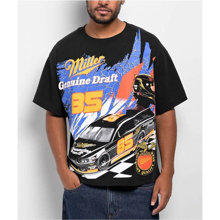 【★百貨店SALE★6/11十二時2時迄】Coors 【 Miller Genuine Draft Speed Black Boxy T-Shirt Men\u0027s Black 】 Speed す早さ 黒いこと 黒いこと プルオーバー メンズ 黒いこと 黒いこと