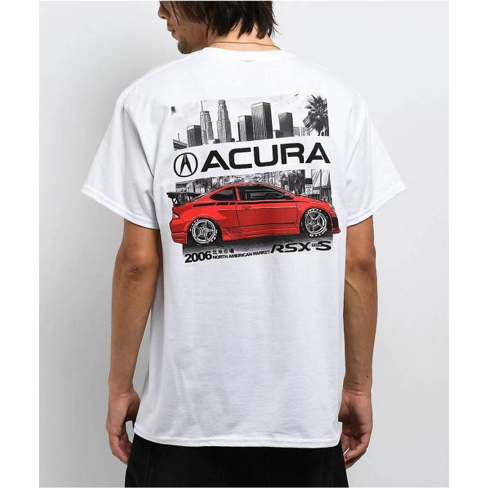 【★百貨店SALE★6/11真夜中2時迄】Honda 【 Acura Rsx White T-Shirt Men\u0027s White 】 白いこと 白いこと ティーシャツ メンズ 白いこと 白いこと