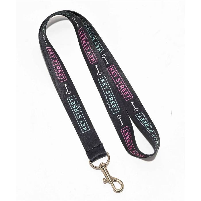 【★百貨店SALE★6/11真夜中2時迄】Key Street 【 Black Lanyard Men\u0027s Black 】 黒いこと 黒いこと メンズ 黒いこと 黒いこと
