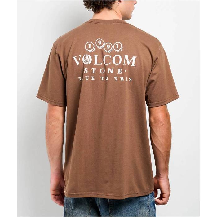 ボルコム Volcom 【 Veevo Brown T-Shirt Men\u0027s Brown 】 赤銅色 赤銅色 プルオーバー メンズ 赤銅色 赤銅色
