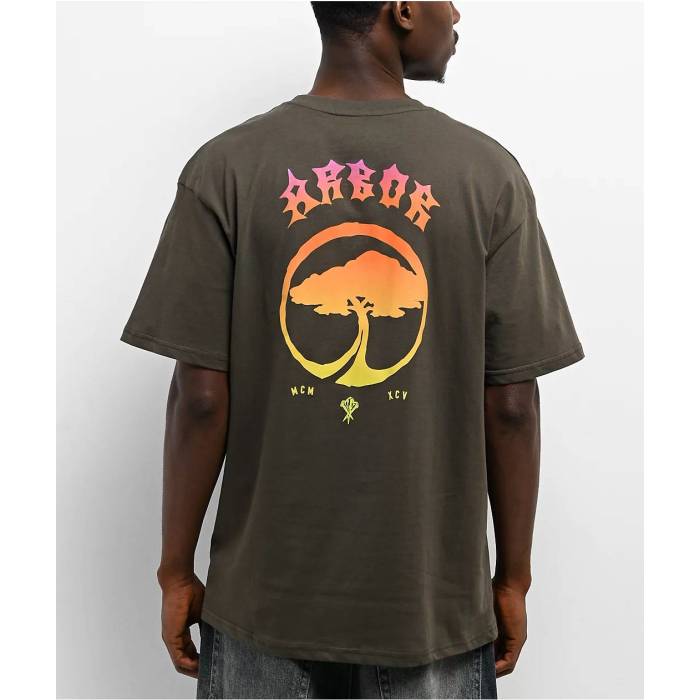 【★百貨店SALE★6/11真夜中2時迄】Arbor Collective 【 Arbor Legacy Green T-Shirt Men\u0027s Charcoal 】 legacy レガシー green 緑・緑であること ティーシャツ メンズ 暗灰色