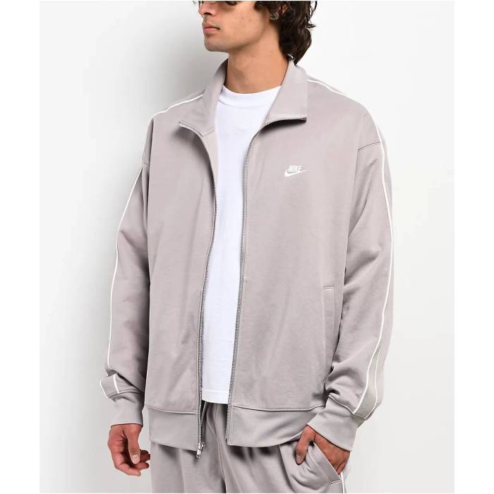 ナイキ Nike 【 Sportswear Club Fleece Grey Oversized Zip Track Jacket Men's Grey 】 クラブ フリース 灰色 グレー トラック Jacket ジャケット メンズ 灰色 グレー