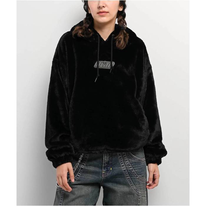 A.lab 【 Kendallie Bunny Faux Fur Black Hoodie Women's Black 】 黒色 ブラック フーディー パーカー レディース 黒色 ブラック