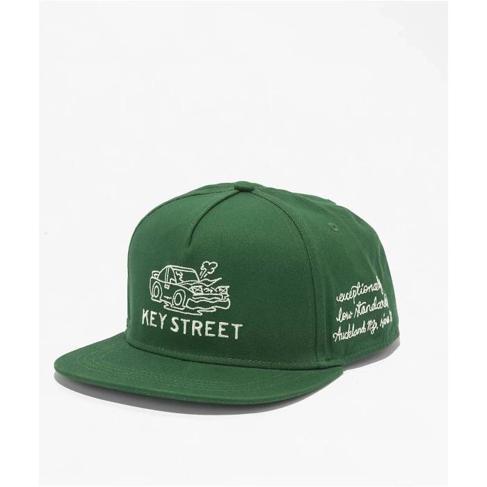 【★百貨店SALE★6/11真夜中2時迄】Key Street 【 Parts Dept. Dark Green Snapback Hat Men\u0027s Dark Green 】 green 緑・緑であること Snapback スナップバック 御徒面子 メンズ green 緑・緑であること