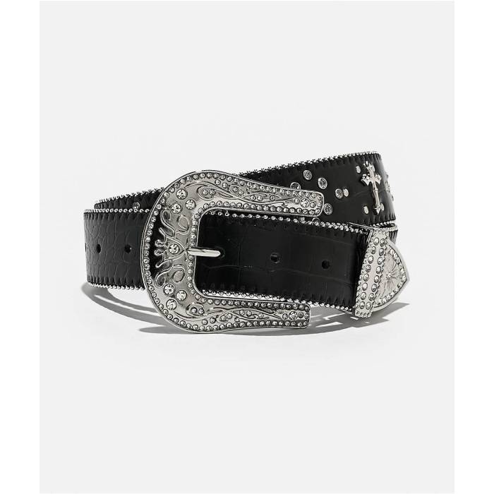 Ninth Hall 【 Silas Western Black Belt Men\u0027s Black 】 ウェスタン 黒いこと 黒いこと 胴締め メンズ 黒いこと 黒いこと