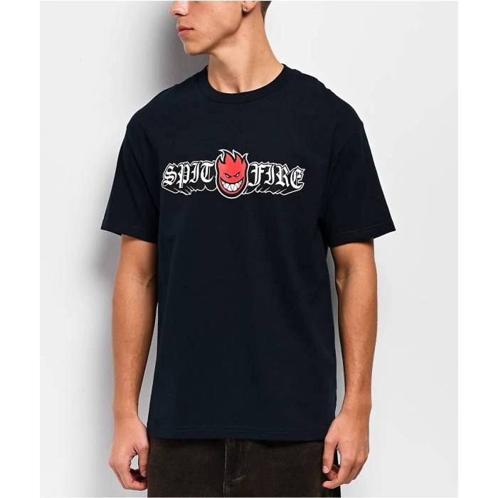 【★百貨店SALE★6/11十二時2時迄】スピットファイア Spitfire 【 Old E Drop Big Head Navy T-Shirt Men\u0027s Navy 】 紺色 米国海軍 プルオーバー メンズ 紺色 米国海軍
