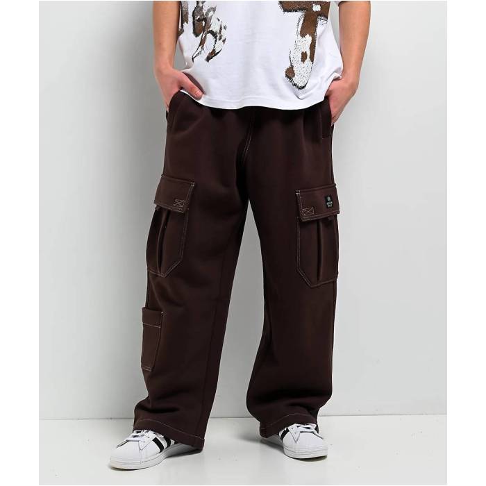 Ninth Hall 【 Stash Brown Baggy Cargo Sweatpants Men's Brown 】 茶色 ブラウン カーゴ ロングタイツ メンズ 茶色 ブラウン