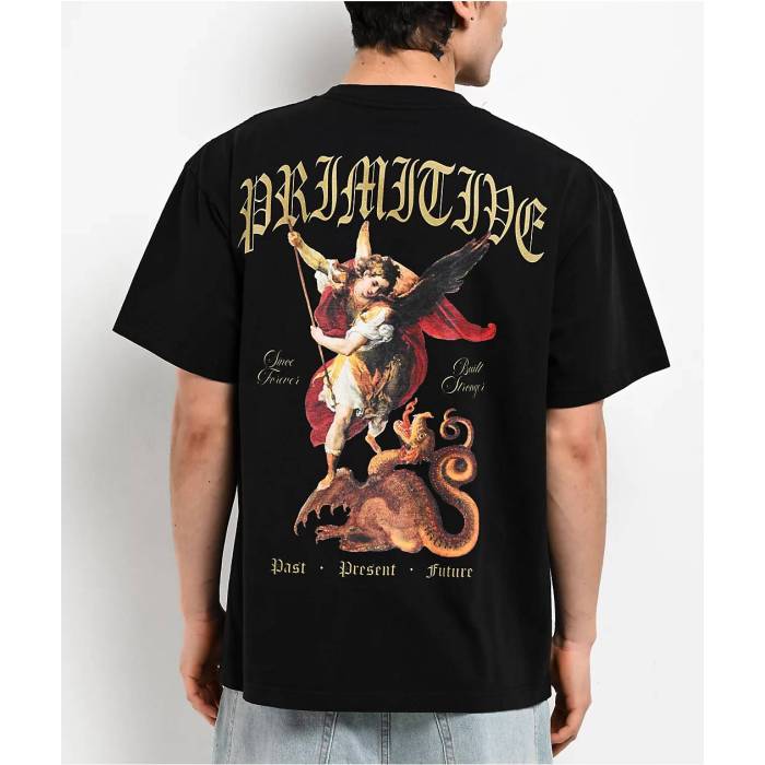プリミティブ Primitive 【 Defend Black T-Shirt Men's Black 】 黒色 ブラック Tシャツ メンズ 黒色 ブラック