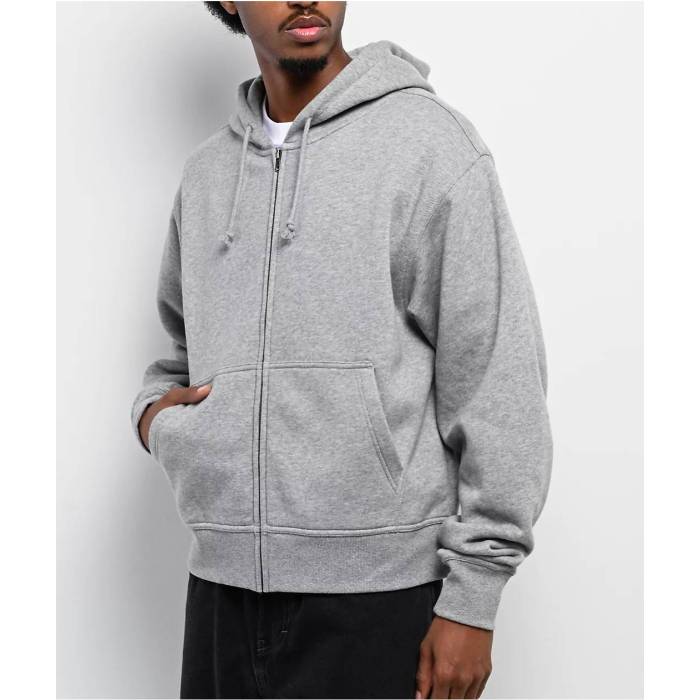 【★百貨店SALE★6/11真夜中2時迄】Ita 【 Fractal Grey Crop Zip Hoodie Men\u0027s Grey 】 薄墨色 薄墨色 Crop クロップ フーディー パーカー メンズ 薄墨色 薄墨色