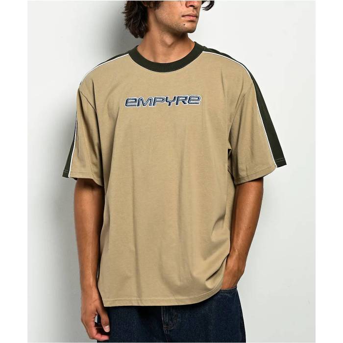 【★百貨店SALE★6/11真夜中2時迄】帝国 Empyre 【 Pitted Brown T-Shirt Men\u0027s Brown 】 赤銅色 赤銅色 ティーシャツ メンズ 赤銅色 赤銅色
