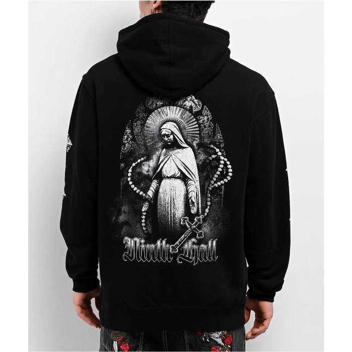【★百貨店SALE★6/11真夜中2時迄】Ninth Hall 【 Deliverance Black Hoodie Men\u0027s Black 】 黒いこと 黒いこと フーディー パーカー メンズ 黒いこと 黒いこと