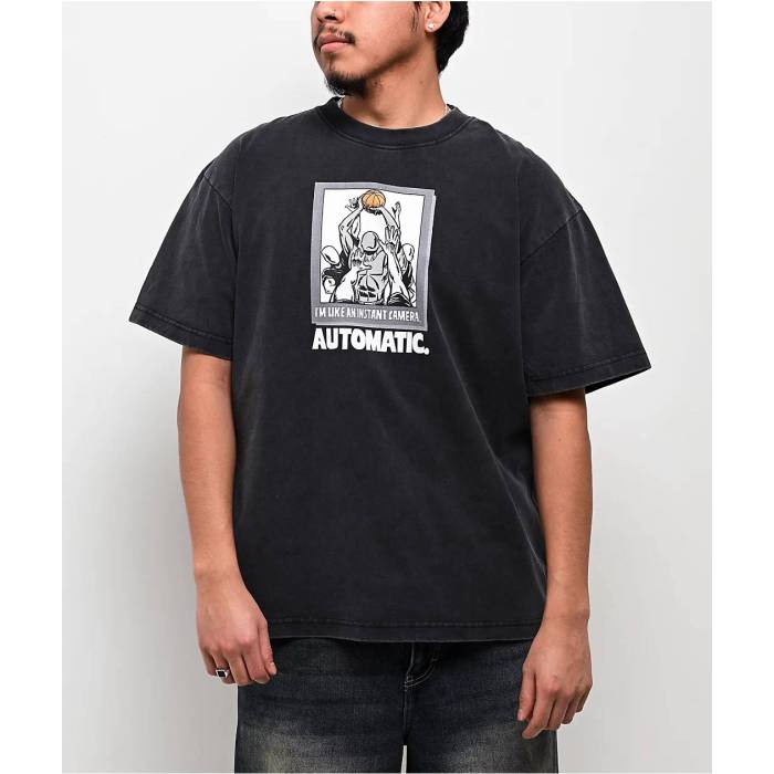アンドワン And1 【 Instant Camera Vintage Black T-Shirt Men's Black 】 カメラ vintage ビンテージ・ヴィンテージ 黒色 ブラック Tシャツ メンズ 黒色 ブラック｜スニケス