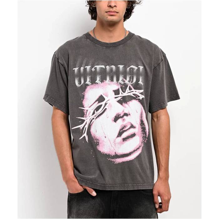 【★百貨店SALE★6/11真夜中2時迄】Vitriol 【 Damsel Vintage Grey T-Shirt Men\u0027s Grey 】 vintage ビンテージ・ヴィンテージ 薄墨色 薄墨色 ティーシャツ メンズ 薄墨色 薄墨色