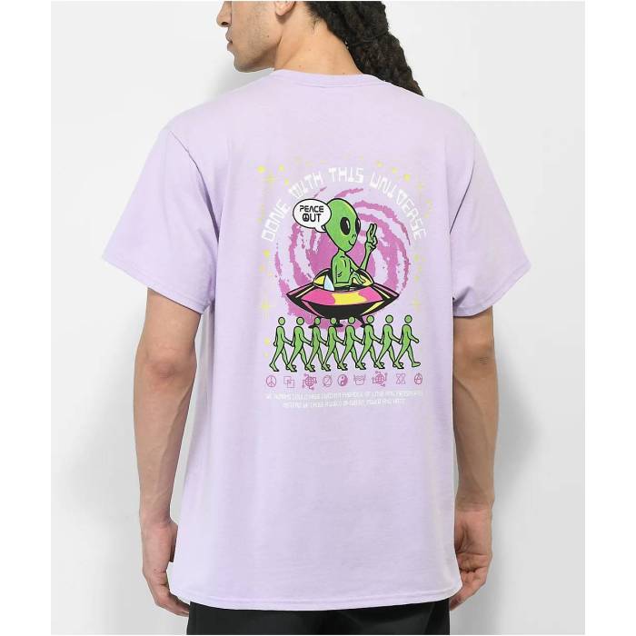 A.lab 【 We Leave In Peace Lavender T-Shirt Men\u0027s Light Pastel Purple 】 プルオーバー メンズ Purple 紫・パープル
