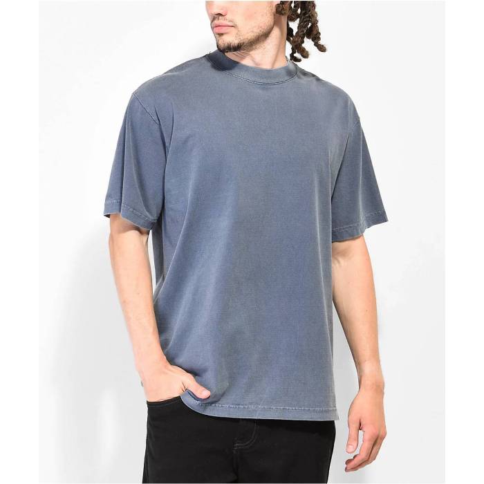 Shaka Wear 【 Max Heavyweight Garment Dye Blue T-Shirt Men\u0027s Blue 】 マックス 青み 青色 プルオーバー メンズ 青み 青色