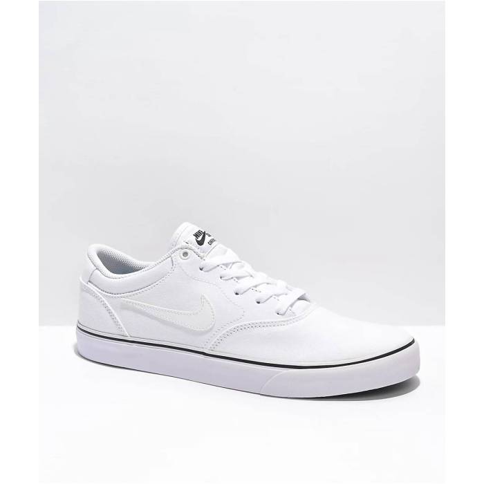 ナイキ Nike 【 Sb Chron 2 White Canvas Skate Shoes Men White 】 エスビー 白色 ホワイト Skate スケート シューズ 運動靴 メンズ 白色 ホワイト