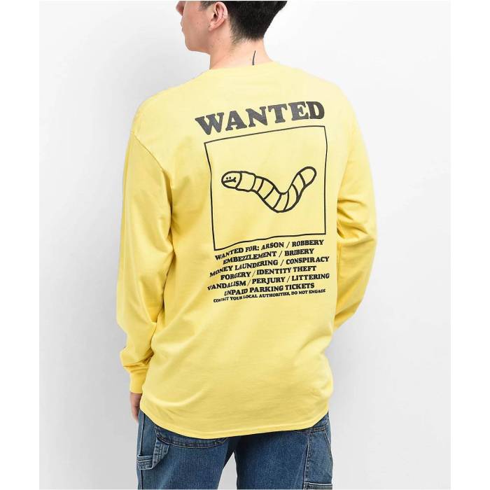 A.lab 【 Wanted Yellow Long Sleeve T-Shirt Men's Yellow 】 yellow 黄色・イエロー Sleeve スリーブ Tシャツ メンズ yellow 黄色・イエロー 14,850円