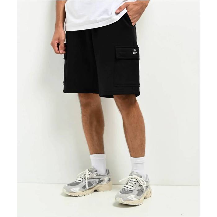 【★百貨店SALE★6/11夜夜中2時迄】Ninth Hall Fundamentals 【 Black Cargo Skate Sweat Shorts Men\u0027s Black 】 黒いこと 黒いこと 積貨委託貨物 Skate 滑る Sweat 流汗 さる股引き メンズ 黒いこと 黒いこと