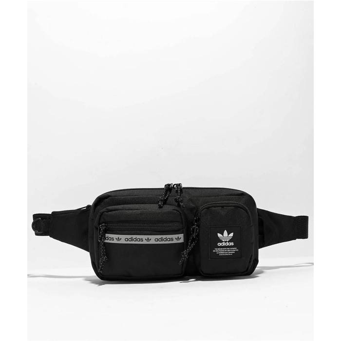 アディダス Adidas 【 Originals Rectangle Black Fanny Pack Men's Black 】 オリジナルス 黒色 ブラック メンズ 黒色 ブラック