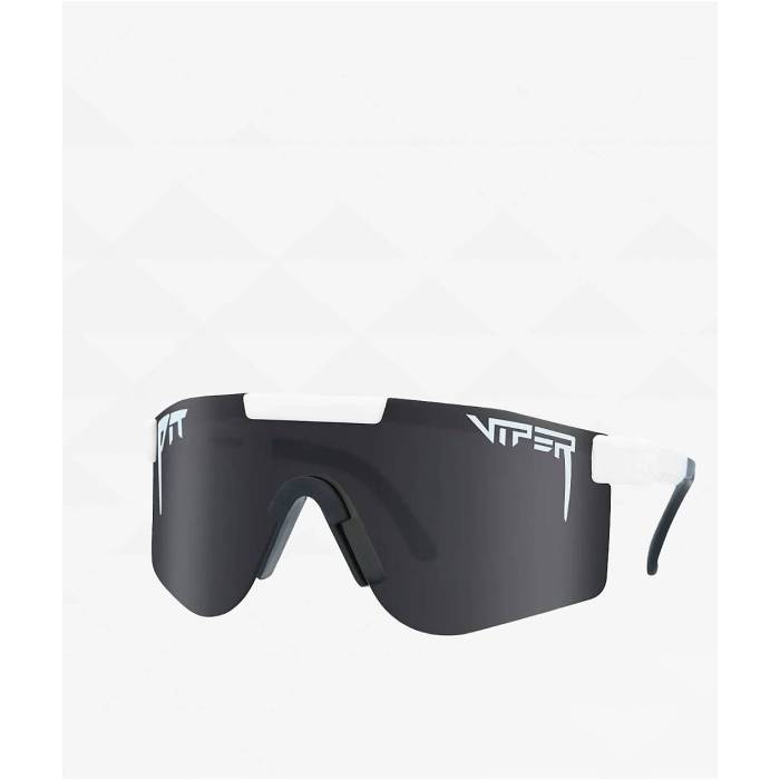 【★百貨店SALE★6/11十二時2時迄】Pit Viper 【 The Miami Nights Original Single Wide Polarized Smoke Sunglasses Men\u0027s White 】 マイアミ 黒眼鏡 メンズ 白いこと 白いこと