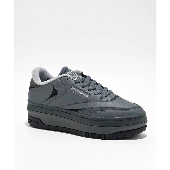 リーボック Reebok 【 Club C Extra Dark Grey Platform Shoes Women\u0027s Charcoal 】 野球クラブ 薄墨色 薄墨色 シューズ 運動すること靴 レディース 濃灰色