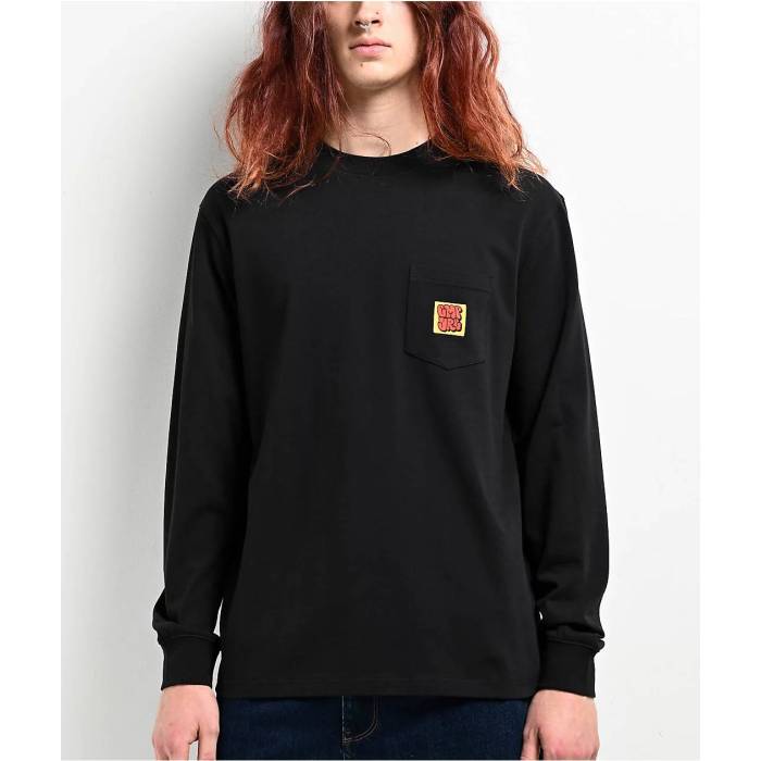 帝国 Empyre 【 Hammer Time Black Long Sleeve Pocket T-Shirt Men\u0027s Black 】 一時停止 黒いこと 黒いこと Sleeve 捩り プルオーバー メンズ 黒いこと 黒いこと